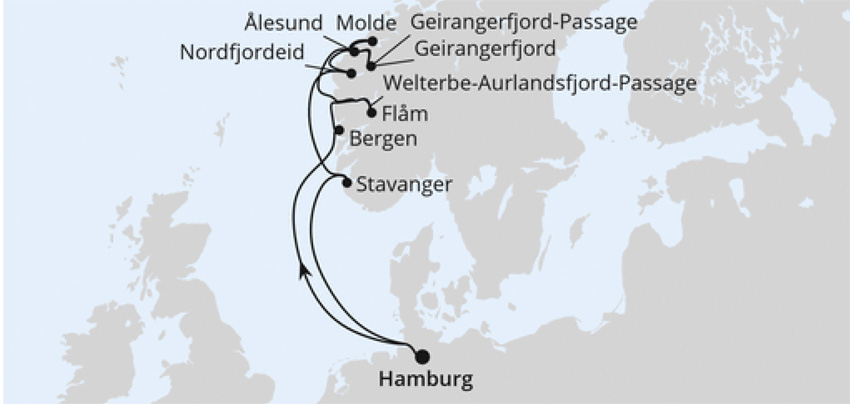 AIDAprima - Norwegens Fjorde