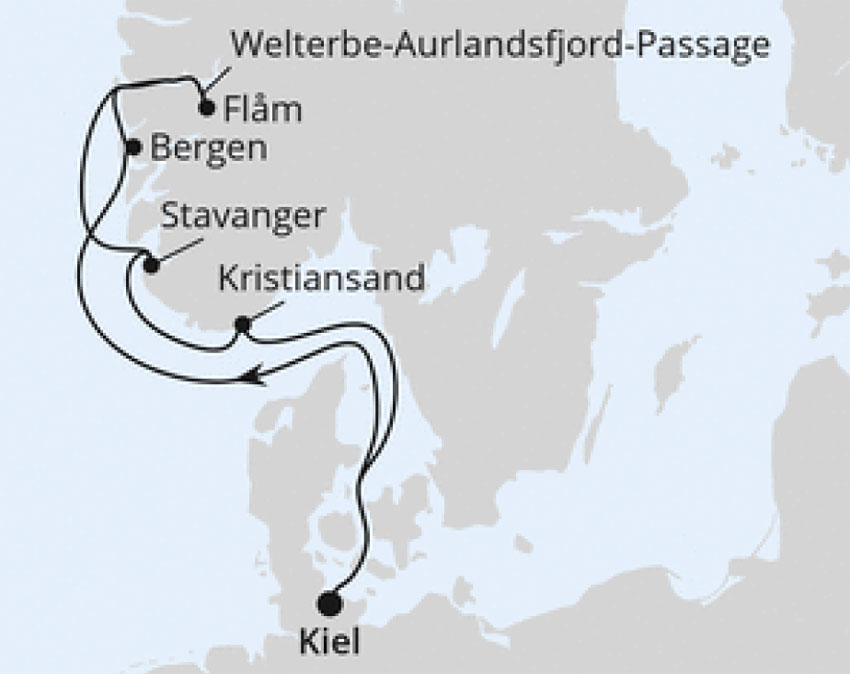 AIDAprima - Norwegens Fjorde