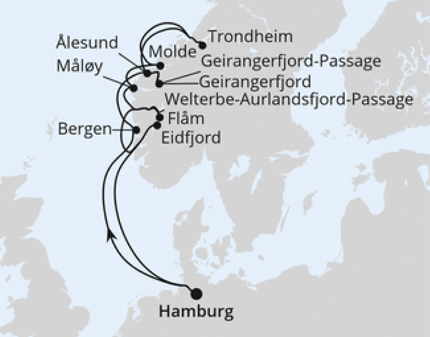 AIDAprima - Norwegens Fjorde